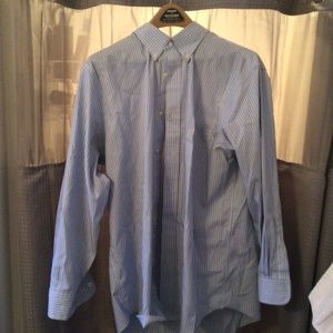 Croft and Barrow Mens Striped Dress shirt button collar size xl